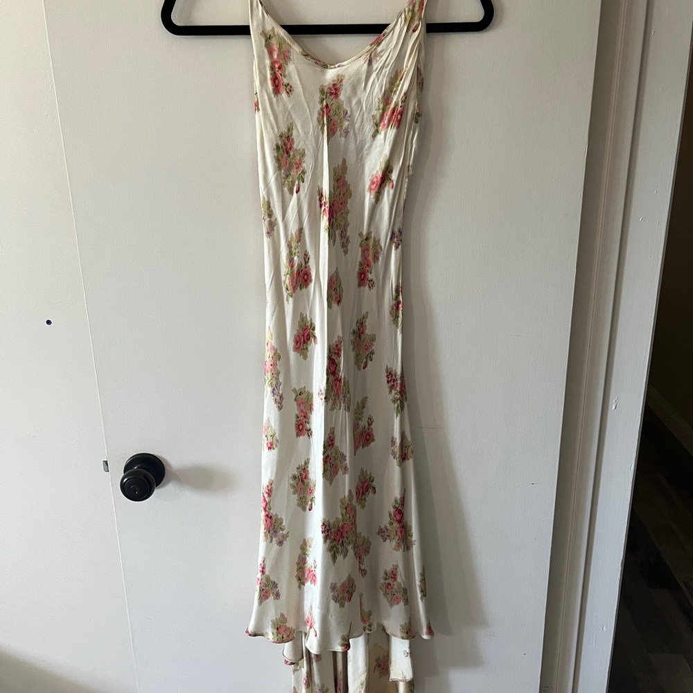 Betsey Johnson Cream and Pink Asymmetrical Dress